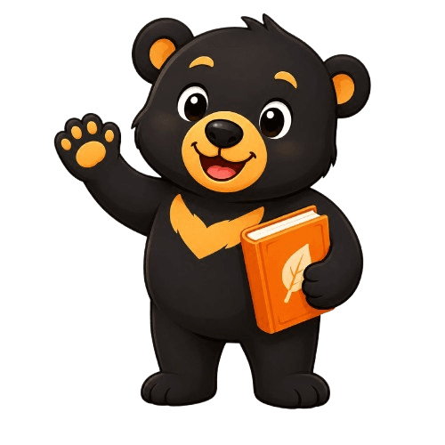 BimaBear mascot, a friendly brown bear